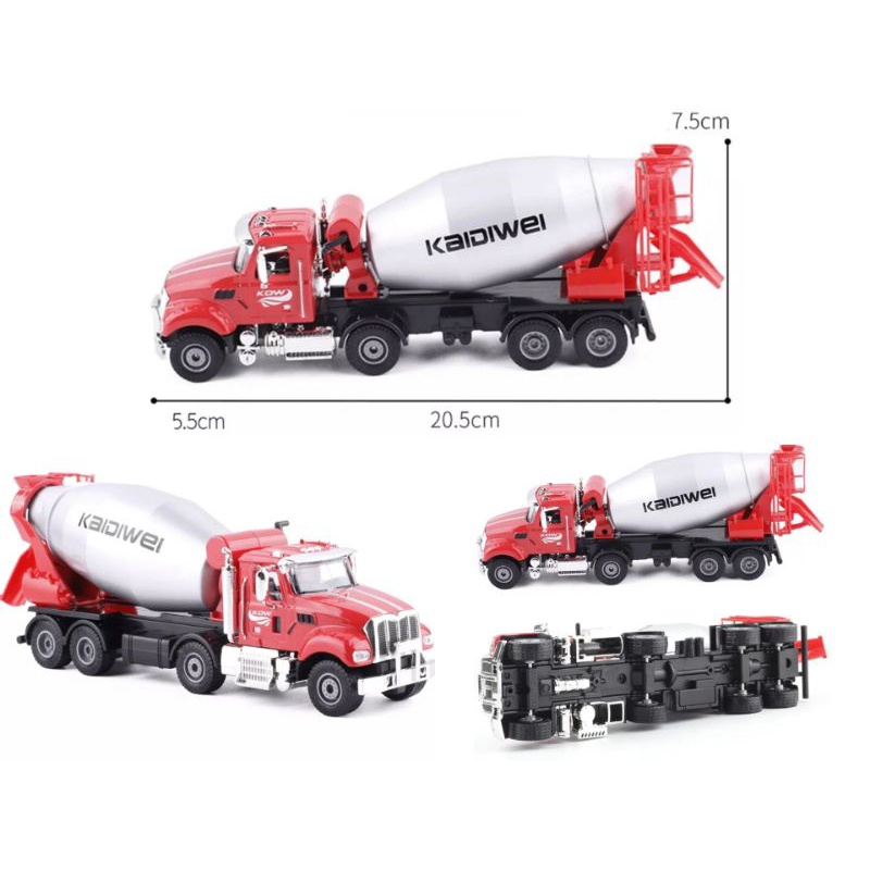 Miniatur Diecast Alat Berat KDW Us Style truck  Diecast Mobil Truk Molen Truks Tengki Truk Derek Truk Box Truk Bak Kaidiwei Skala 1:50 Die-cast Miniatur Mobil Dump Truck Towing