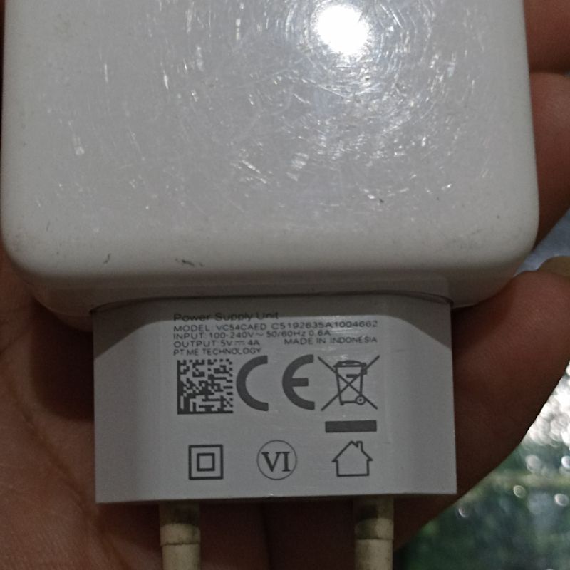 Travel charger oppo 20w VOOC bekas Copotan