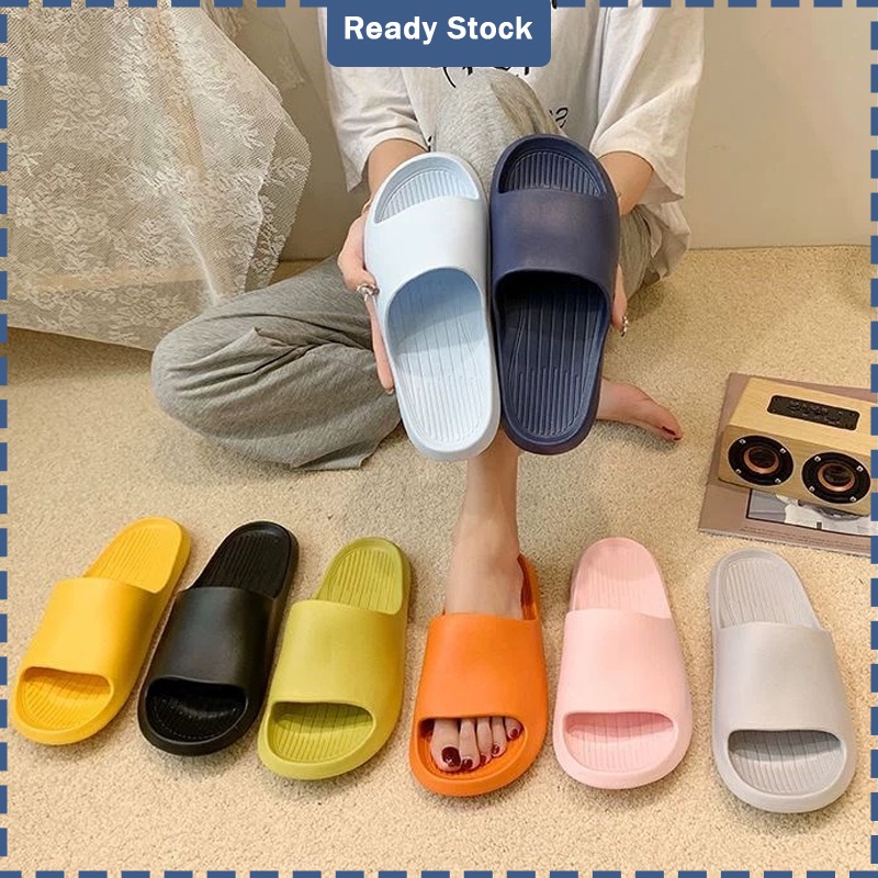 Sandal Anti Selip Bahan EVA Karet Polos Wanita Slip On Cute Korean Style Murah Anti Air