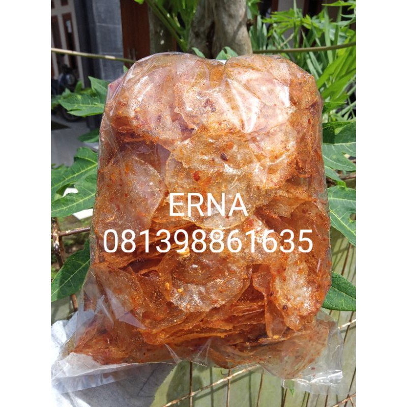 

Keripik Beling 250 gram pedas cabe merah aroma kencur