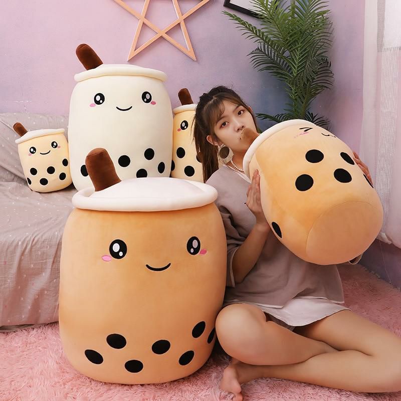 PROMO. Boneka Boba Cangkir Teh Susu Lucu Sofa Hadiah Pacar Mewah Boneka Boba Bubble Brown Sugar Milk