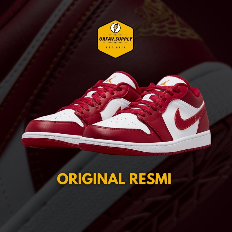 [RESMI] Air Jordan 1 Low Cardinal Red ORIGINAL Store // aj1 putih merah