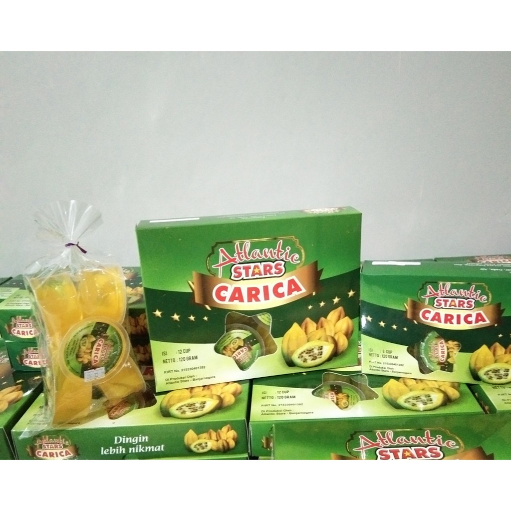 

Manisan Buah Carica Atlantic Stars 1 Dus Isi 12 Cup 125 Gr Syrup Asli Khas Dieng Banjarnegara