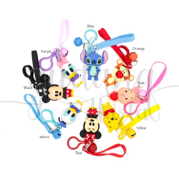 Gantungan Karakter Berdiri Keychain Motif Mouse Duck Bear Pig GH 302117