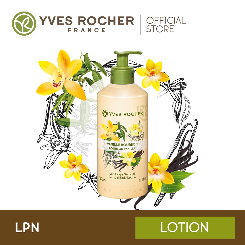 Yves Rocher Sensual Body Lotion Bourbon Vanilla 390 ml Shopee Indonesia
