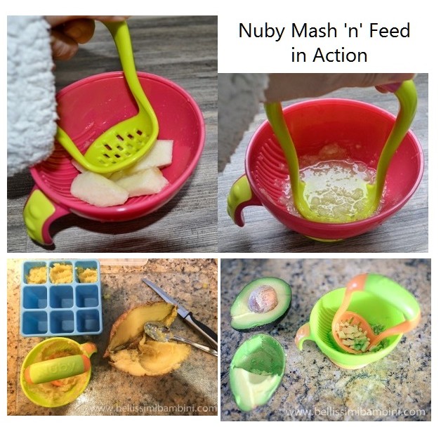 Nuby Mash &amp; Feed Bowl, Mangkok Gerus Dan Saji