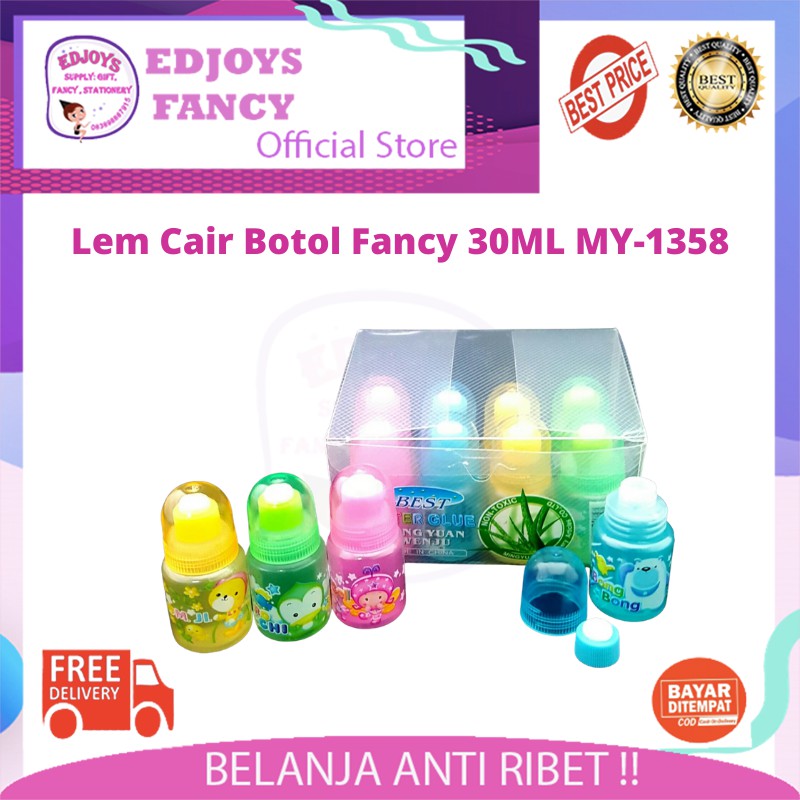 

Edjoys lem cair botol mini fancy 30ML MY-1358 isi 12pcs