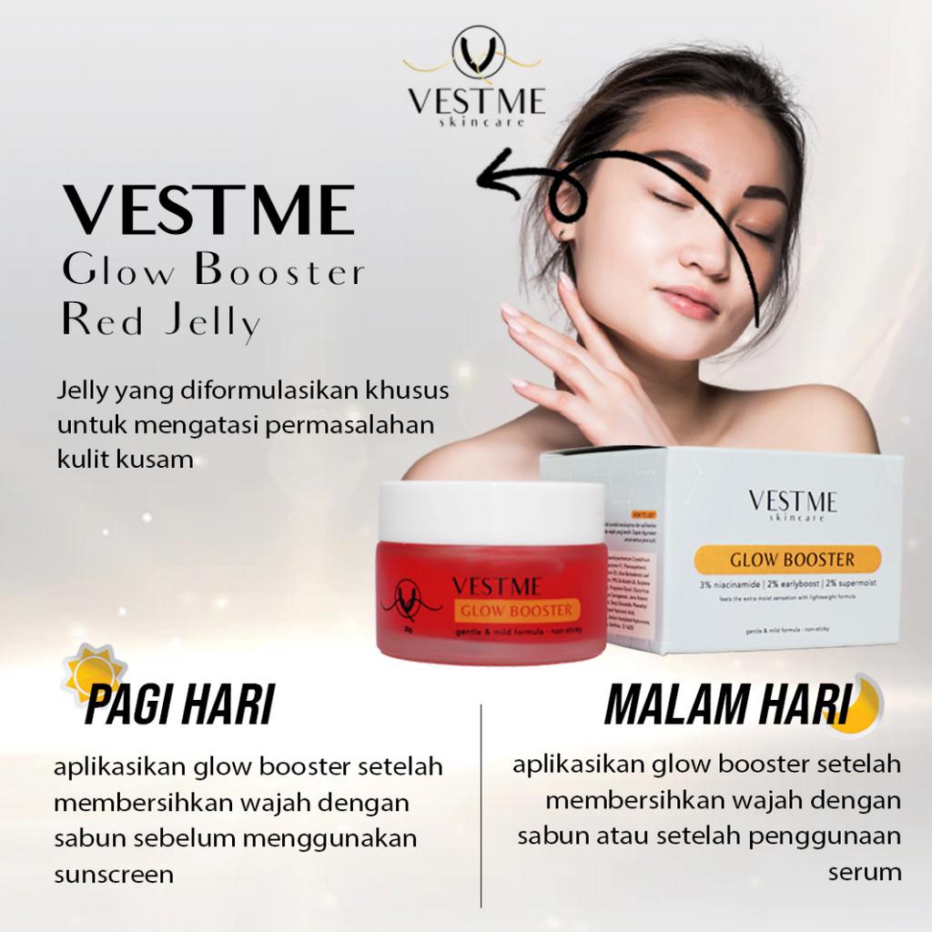 [ FREE GIFT ] VESTME Glow Booster Red Jelly - Gel Mencerahkan dan Melembutkan Wajah