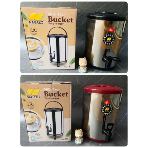 Termos Air/ Milk Tea Bucket Termos Dispenser 8 Liter stainless Bisa Air Panas/Dingin/Es Free Bubble