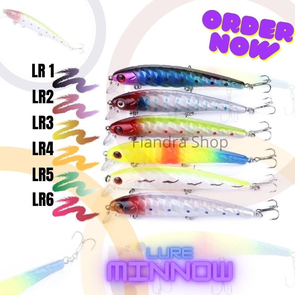 UMPAN PANCING IKAN LURE MINNOW UMPAN CASTING MINNOW SET RELIX MANCING