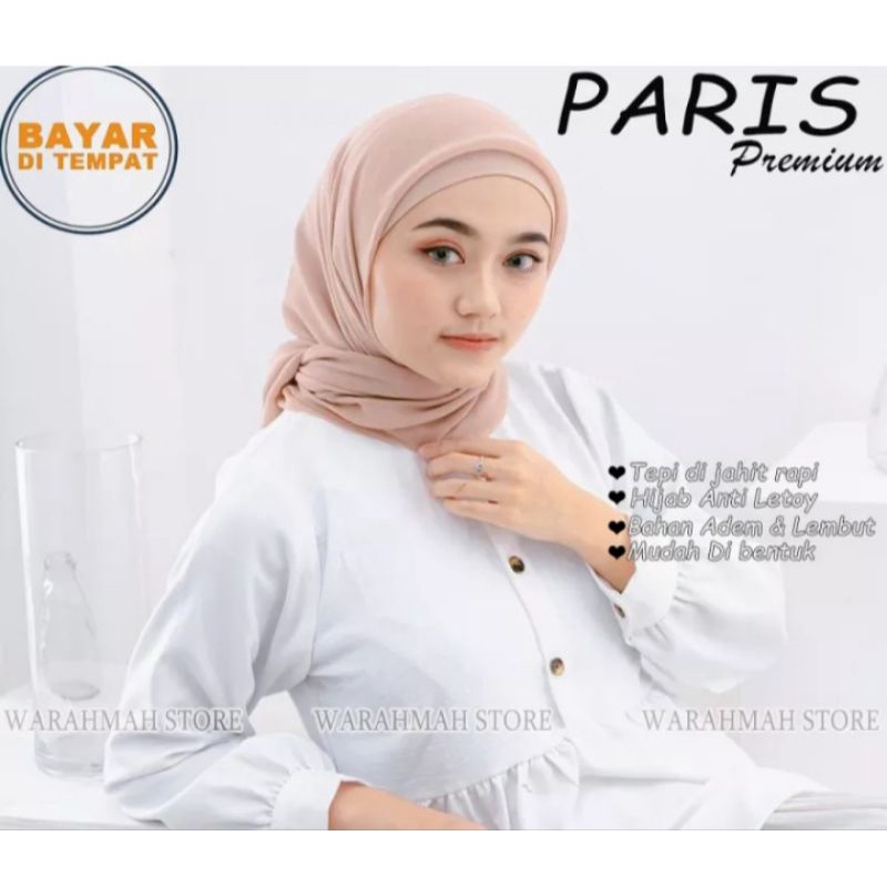 Hijab Segiempat Paris Jambul Tassel Jilbab Anti Baday Kerudung Anti Mleyot Terbaru Warna terlengkap