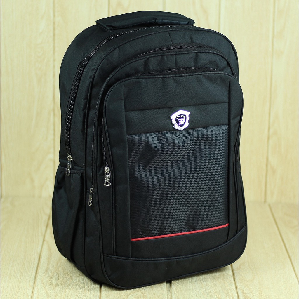 Tas Punggung Laki Laki Elite Polo Global Hitam Merah Back Pack Laptop Pria Cowok