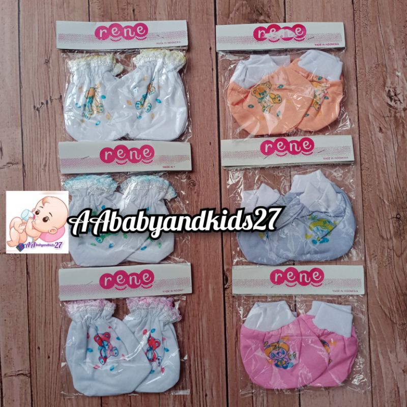 Dapat 6 Pasang(3 pasang Sarung Tangan dan 3pasang sarung Kaki) Bayi Bahan PE- Sarung Tangan Bayi Murah Meriah