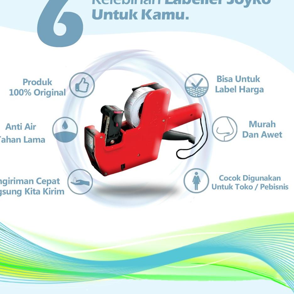 

[KODE RB9BV] label harga joyko alat mesin lebel cetak price tag labeller tempel harga mx 5500m 1 baris tembak cod