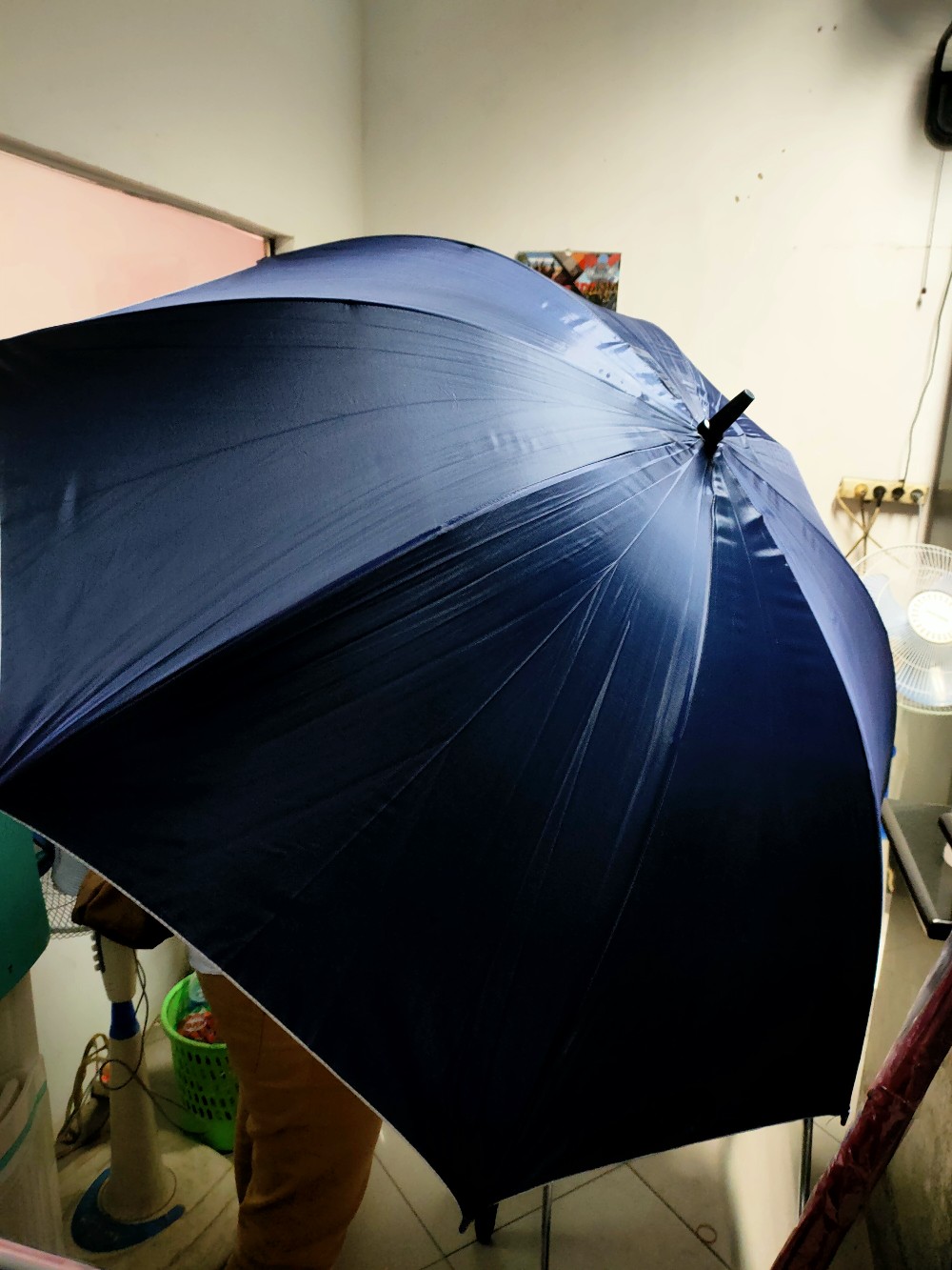 Payung Golf Jumbo Polos Silver Pelangi - Payung Mobil Besar Anti Uv