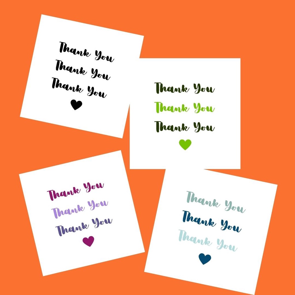 

THANK YOU CARD HANDWRITING SIZE 6.5 x 6.5 cm