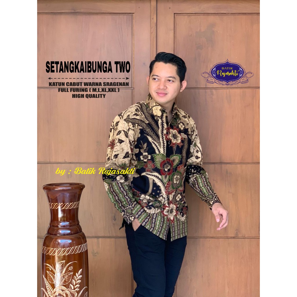 SETANGKAI BUNGA 2 RAJASAKTI KEMEJA BATIK SOLO PRIA LENGAN PANJANG PENDEK LAPIS FURING ATASAN PREMIUM MODERN KATUN HALUS AKHILENDRA ALEHANDRO AQMAR ARIFANSYAH ARKANANTA ARYABIMA EXCLUSIVE ARYAQUNA ARYASALOKA ARYATIRTA ASMARADANA ASTAGUNA AUSHAF BABON