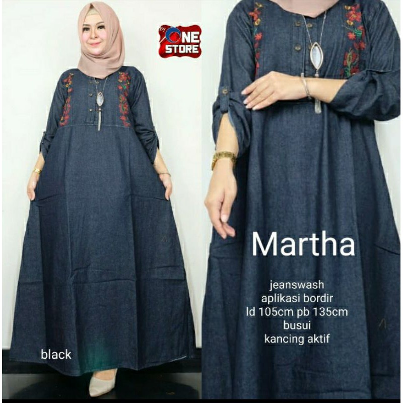 Gamis Jeans Wanita Jumbo