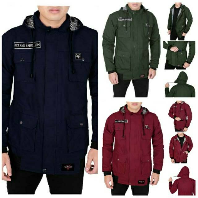 Jaket Parka Original Rebel ID / Jaket Parka Pria / Jaket Parka Kanvas / Jaket Parka Army