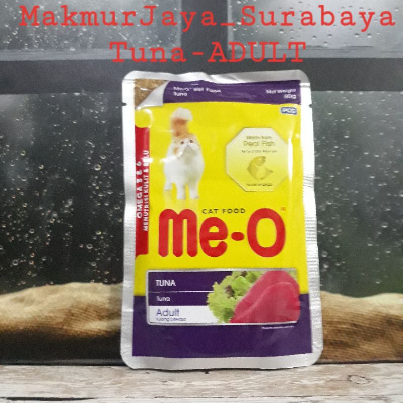 MEO pouch 80gr Makanan Kucing Basah.Wet food Kitten&amp;Adult Varian