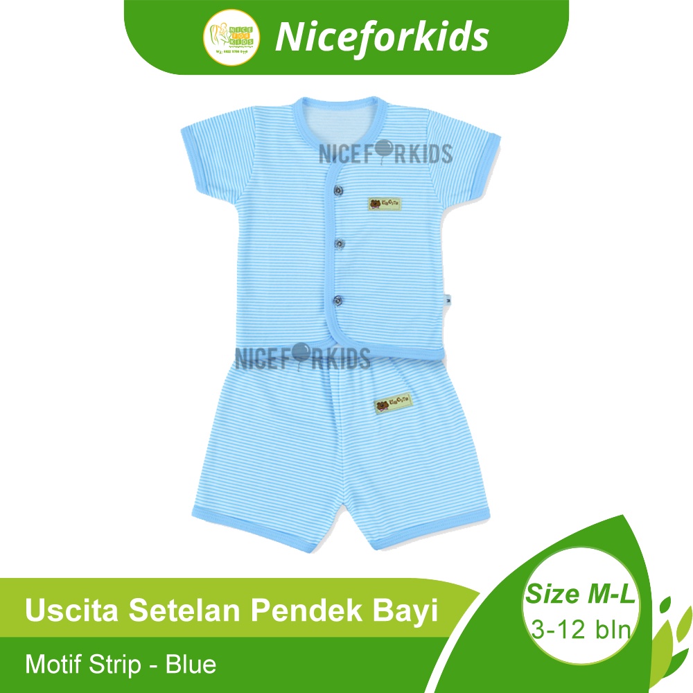 Setelan Pendek Strip Uscita / Setelan Kaos Anak