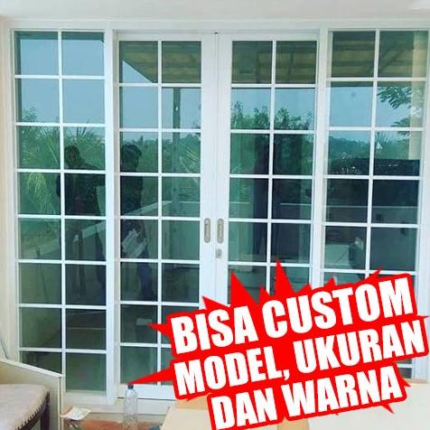 Kusen Pintu Alumunium Sliding / Lipat Dengan Ornamen