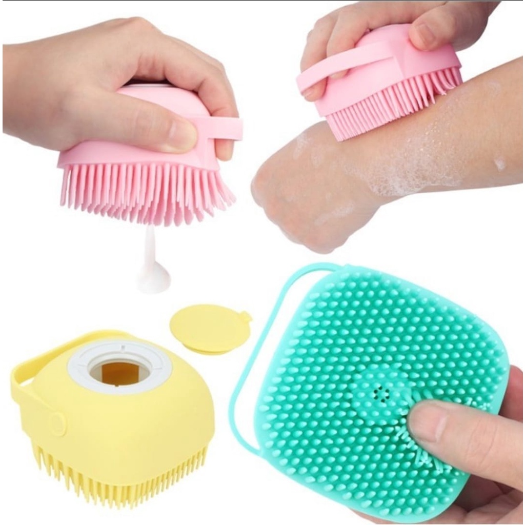 Sikat Badan Mandi Dispenser Silikon Bath Shower Brush Silicone Dispenser