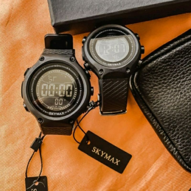 Jam Tangan Couple SKYMAX Original Full Black