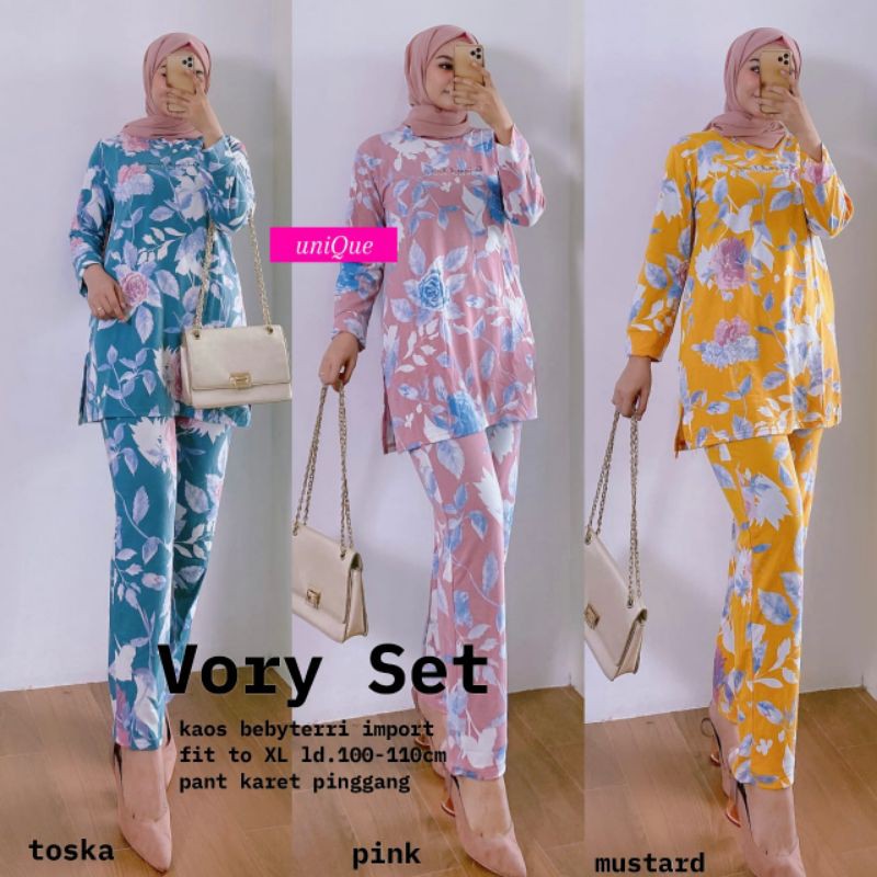 [NEW] SETELAN OOTD FASHION MUSLIM // VORY SET BY UNIQUE