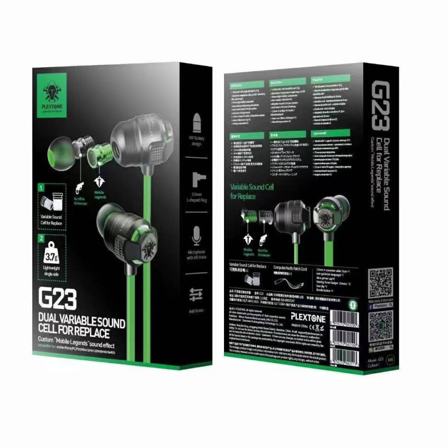 Original Earphone PLEXTONE G23 In-Ear Gaming Headset Gaming Plextone G23