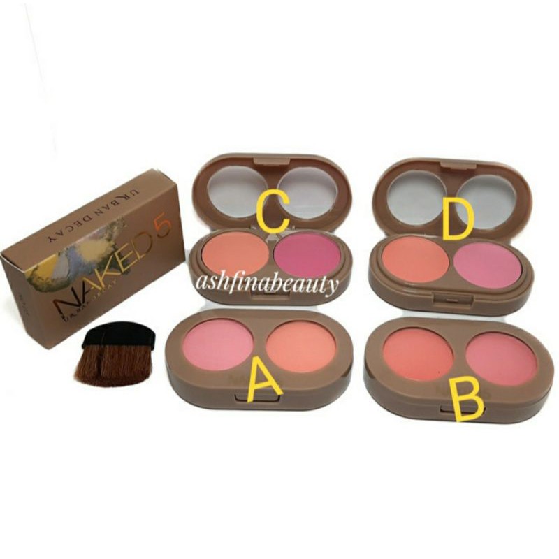 BLUSH ON NAKED5 ISI 2 + KUAS