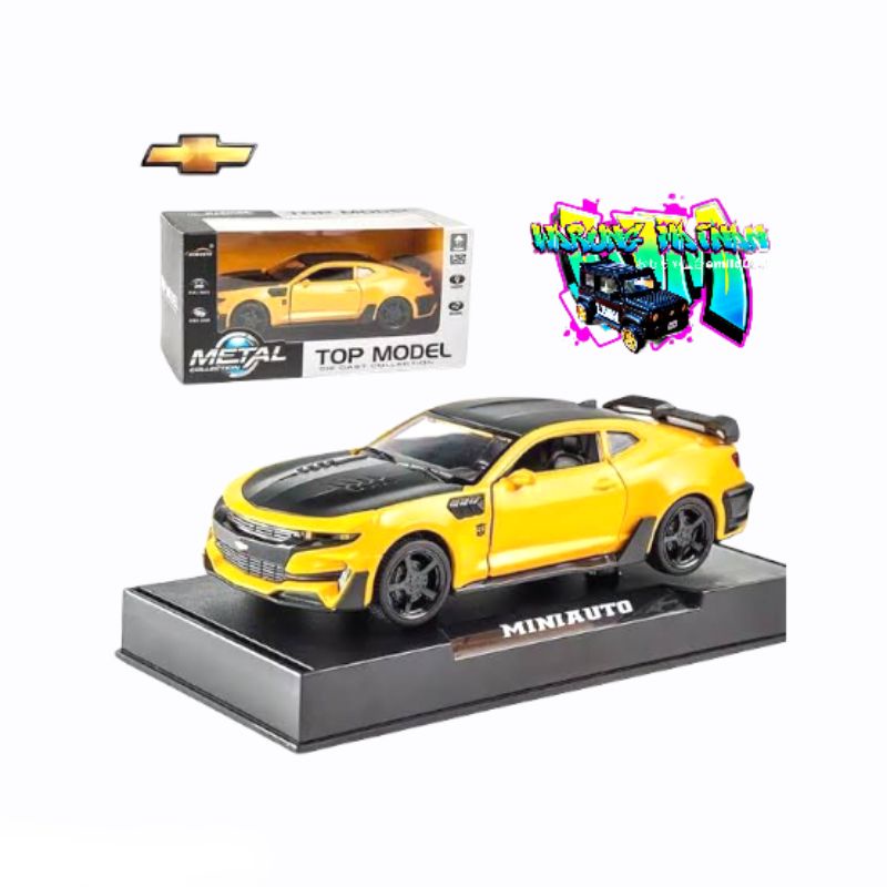 Diecast miniauto chevrolet  camaro kuning bumble bee