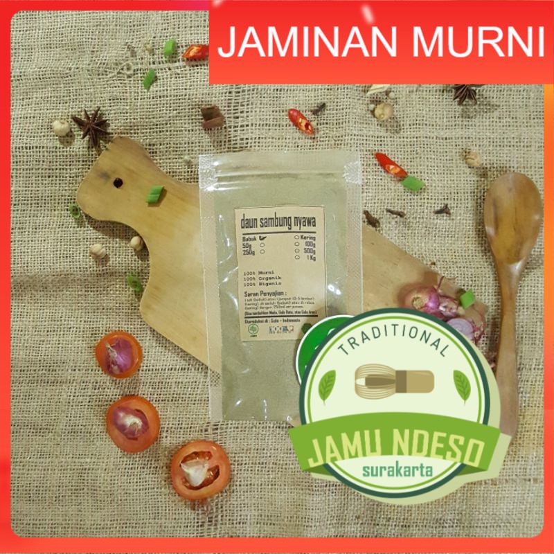 

DAUN SAMBUNG NYAWA BUBUK 100 GRAM - Gynura Procumbens - MURNI - JSR - REMPAH - PREMIUM QUALITY