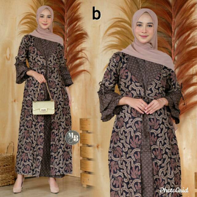 Gamis Batik Busui Baju Kondangan Muslim Modern