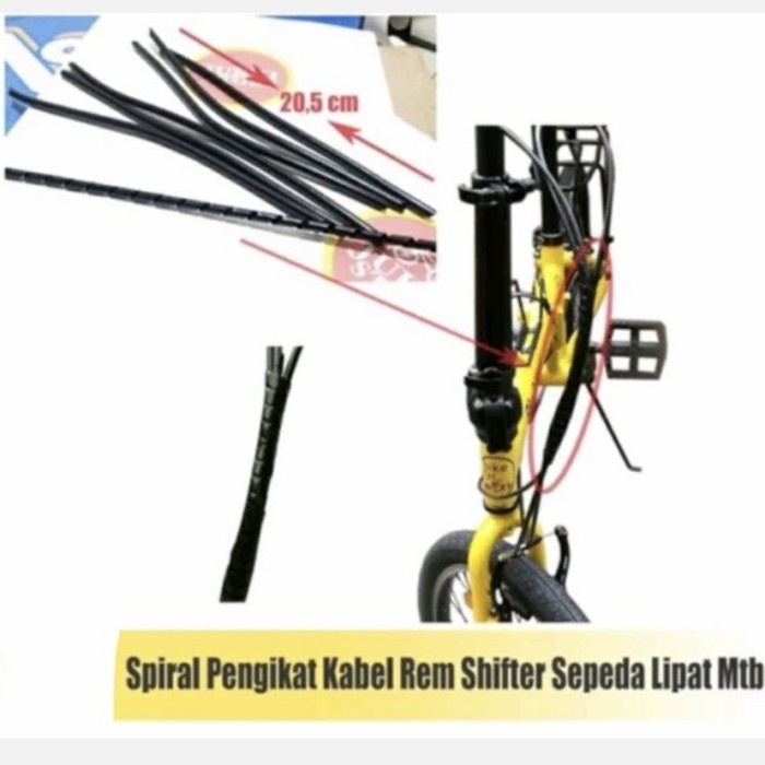 Spiral pengikat kabel Rem shifter Sepeda merapikan kabel housing brake