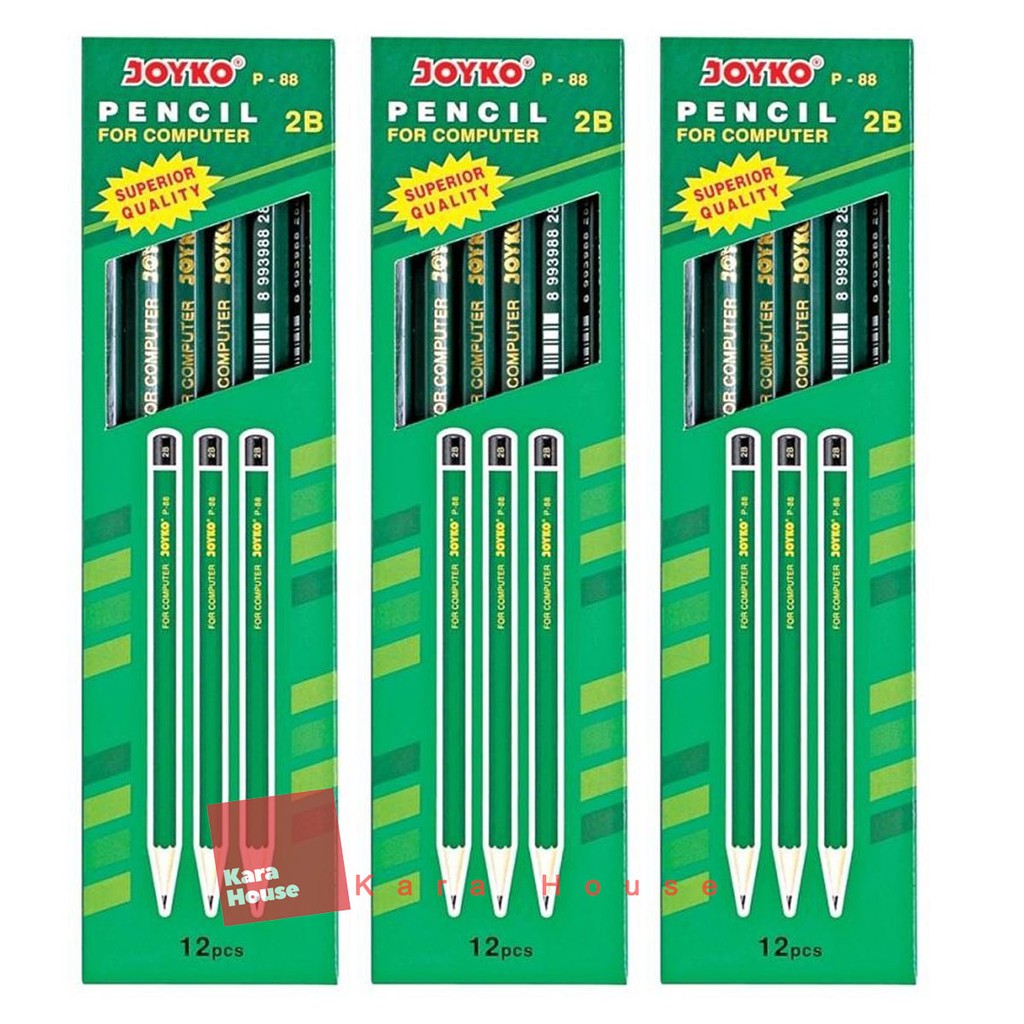 

Pensil 2B Joyko P-88 Pensil Ujian Lulus Komputer Tes JOP88-190411
