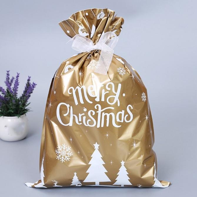 

READY STOCK CHRISTMAS DRAWSTRING GIFT BAGS WRAPPING BAGS GOODIE BAGS DC452CD3