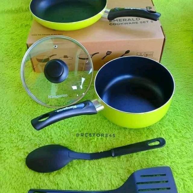 Teflon set kangaroo emerald hijau