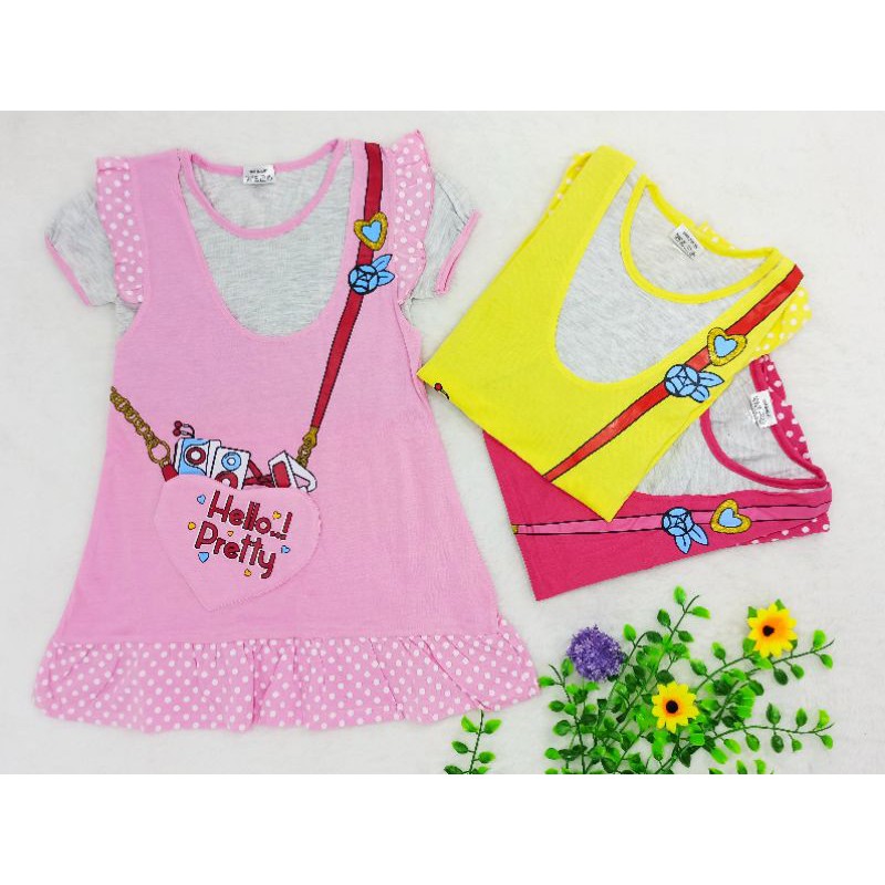 [Ss-1045] Dress Anak Perempuan size 2-3tahun, Daster Anak Kece, Terusan Anak