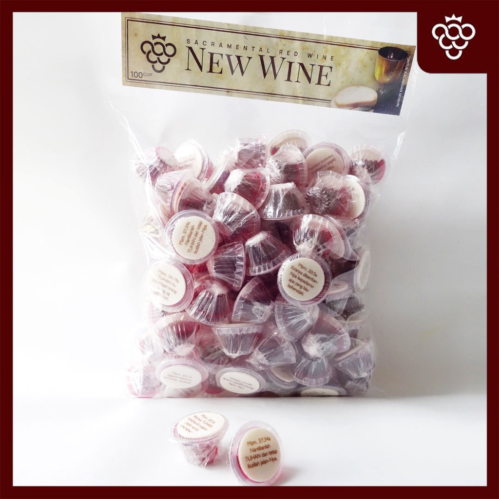 

Paket Anggur Perjamuan Kudus + Hosti Ayat - isi 100