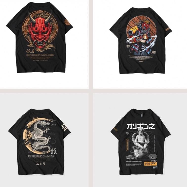 KAOS MEMPHISORIGINS DESAIN JEPANG FULLTAG & LABEL | KAOS SUKAJAN | MEMPHISORIGINS KAOS DESAIN JEPANG