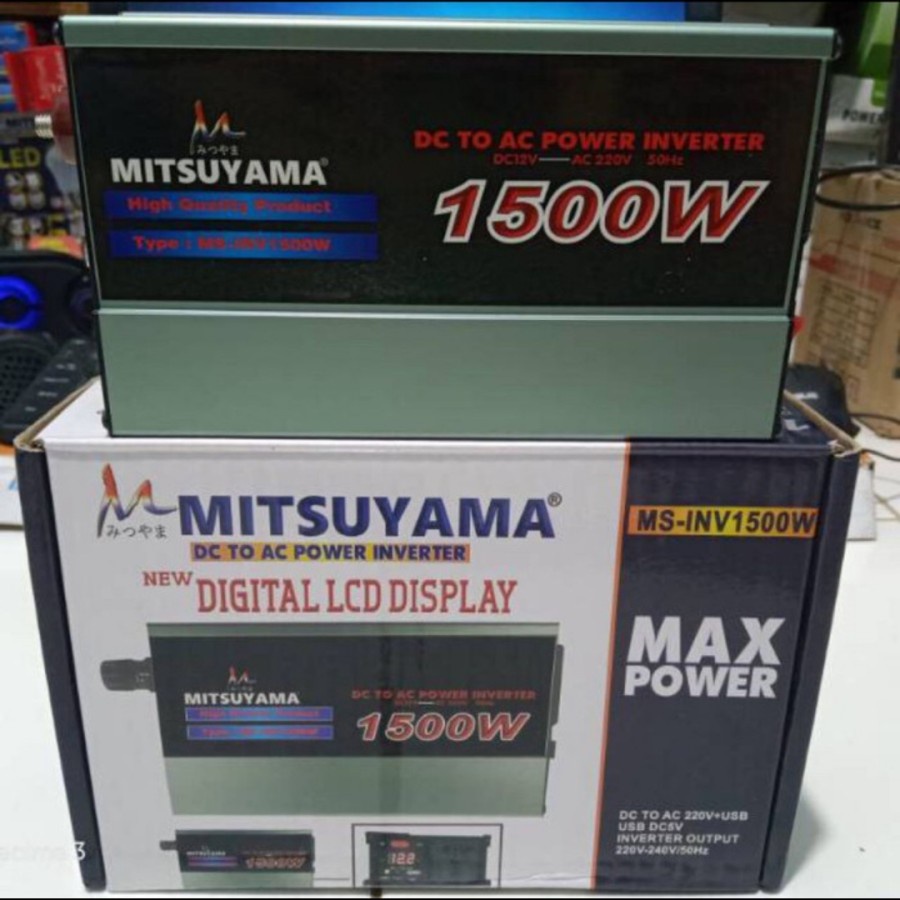 COD Power Inverter DC to AC 1500 Watt 1500 Watt Merk Mitsuyama MS-INV1500