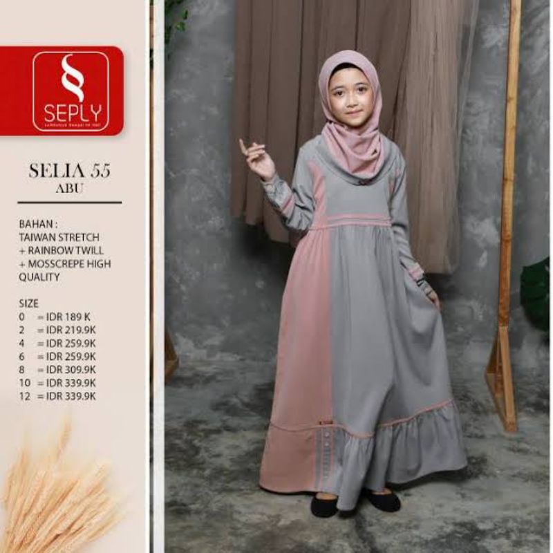 GAMIS ANAK SEPLY SELIA 55 ABU