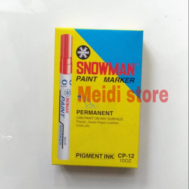 

Spidol paint marker snowman / Spidol cat / Warna merah / Red
