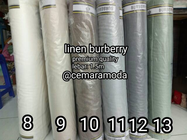 Kain Linen Burberry PER 0.5 meter IMPORT PREMIUM QUALITY / linen burbery / linen burberi / kain blazer blaser jas koko kemeja