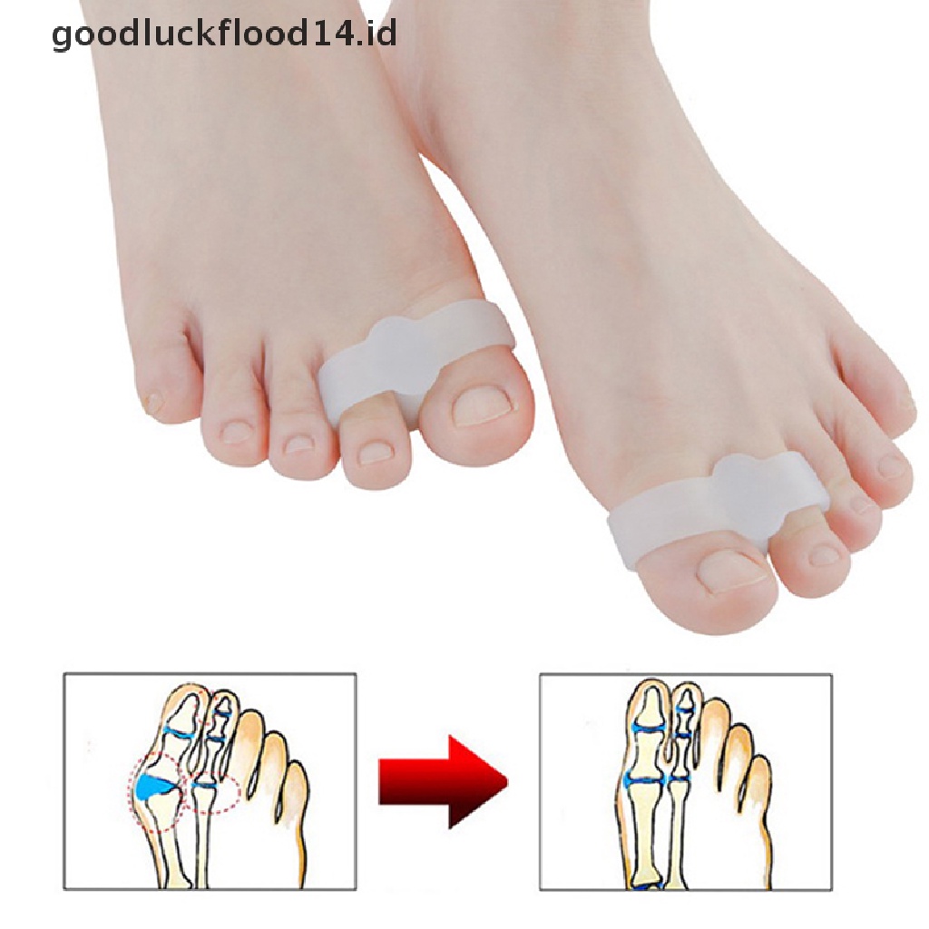 [OOID] 2PCS Silicone Foot Finger Toe Separator Hallux Valgus Corrector Feet Pain Relief ID