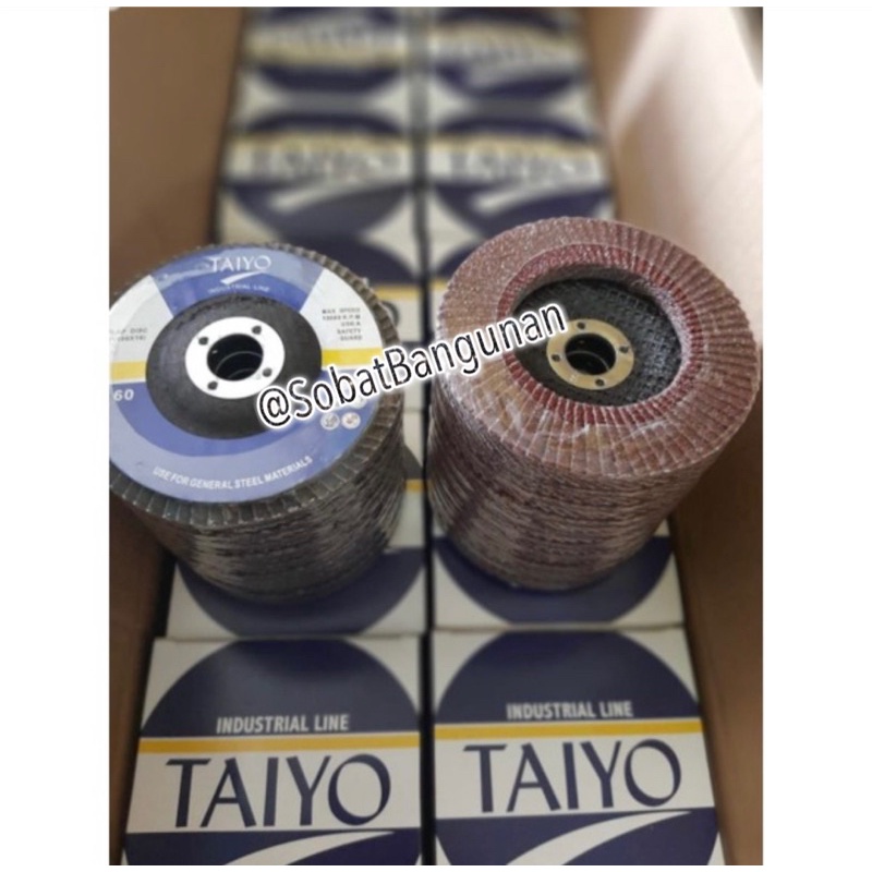 Flap Disc TAIYO / Amplas susun 4” TAIYO A60 A80 A100 A120 A150 A180