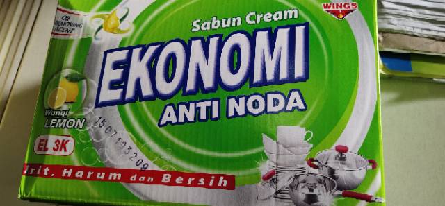 SABUN EKONOMI 3K.WARNA KUNING DAN HIJAU,SATU KOTAK