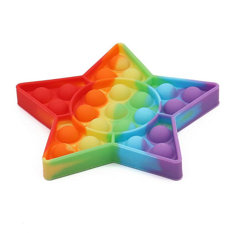 ~ PIYOSHI08 ~ Pop It Mainan Penghilang Stress Fidget Push Toys Murah MA12-STAR RAINBOW