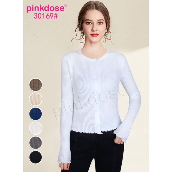 CROP TOP CARDIGAN RAJUT IMPORT PINKDOSE 30169